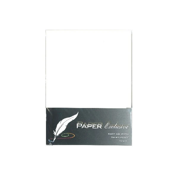 Paper Exclusive Dobbelt Kort A6, 240 g, Tekstureret, 10 stk